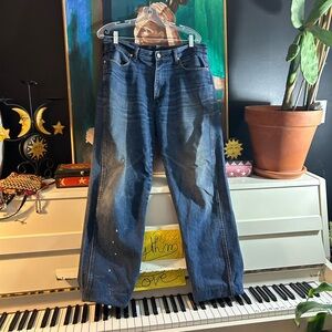 Wrangler Dark Blue Relaxed Fit Jeans 34”